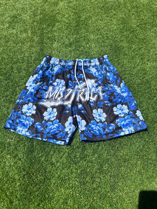 "Floral" Shorts - Blue